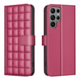 For Samsung Galaxy S25 Ultra 5G Square Texture Leather Phone Case(Red) - Galaxy S25 Ultra 5G Cases by PMC Jewellery | Online Shopping South Africa | PMC Jewellery | Buy Now Pay Later Mobicred