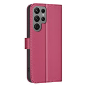 For Samsung Galaxy S25 Ultra 5G Square Texture Leather Phone Case(Red)