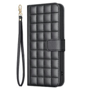 For Samsung Galaxy S25 Ultra 5G Square Texture Leather Phone Case(Black)