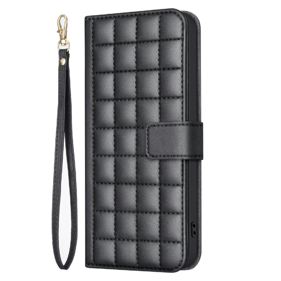 For Samsung Galaxy S25 Ultra 5G Square Texture Leather Phone Case(Black)