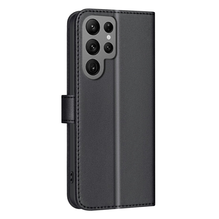 For Samsung Galaxy S25 Ultra 5G Square Texture Leather Phone Case(Black)