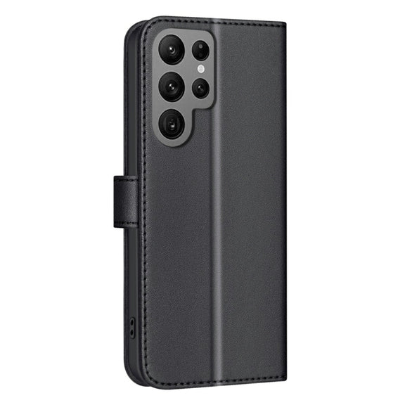 For Samsung Galaxy S25 Ultra 5G Square Texture Leather Phone Case(Black)
