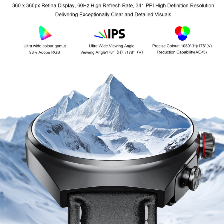 GT95 1.53 inch IPS Screen 2 in 1 Bluetooth Earphone Smart Watch(Black)