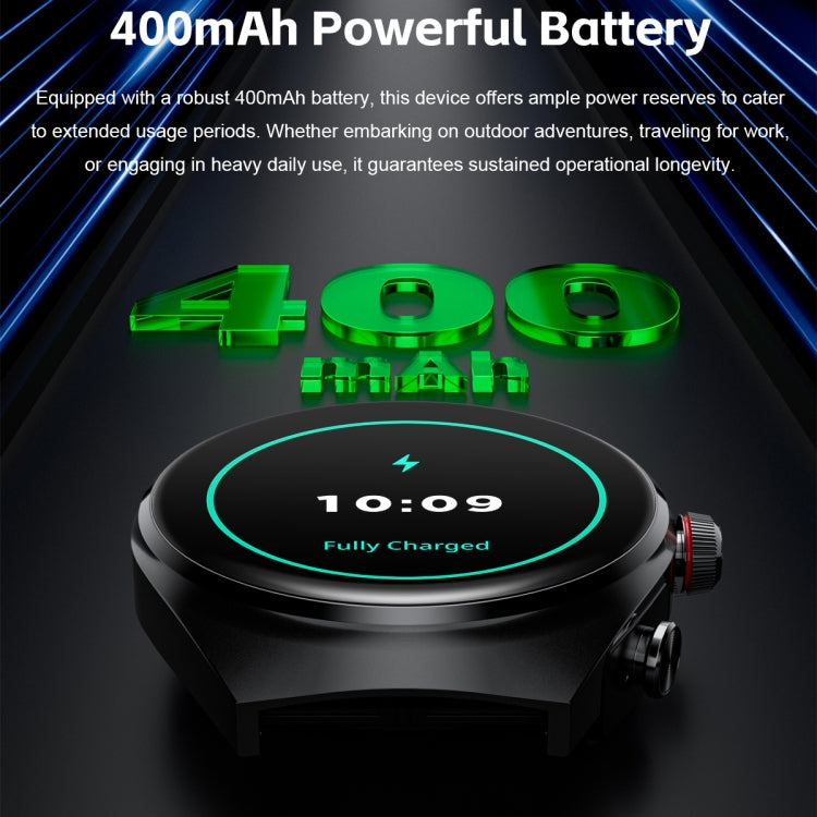 GT95 1.53 inch IPS Screen 2 in 1 Bluetooth Earphone Smart Watch(Black)