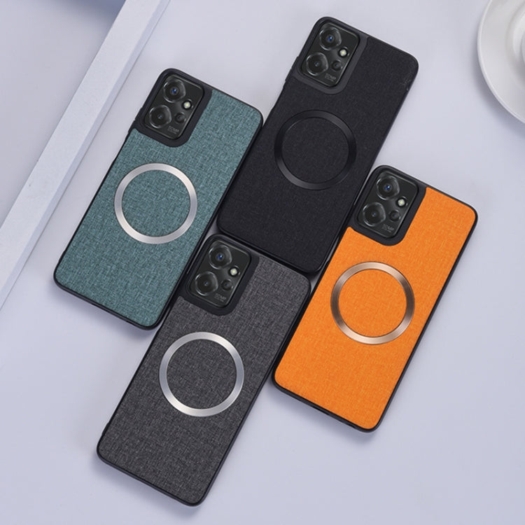 For Motorola Moto G 5G 2024 CD Magsafe Magnetic Cloth Texture Phone Case(Grey)