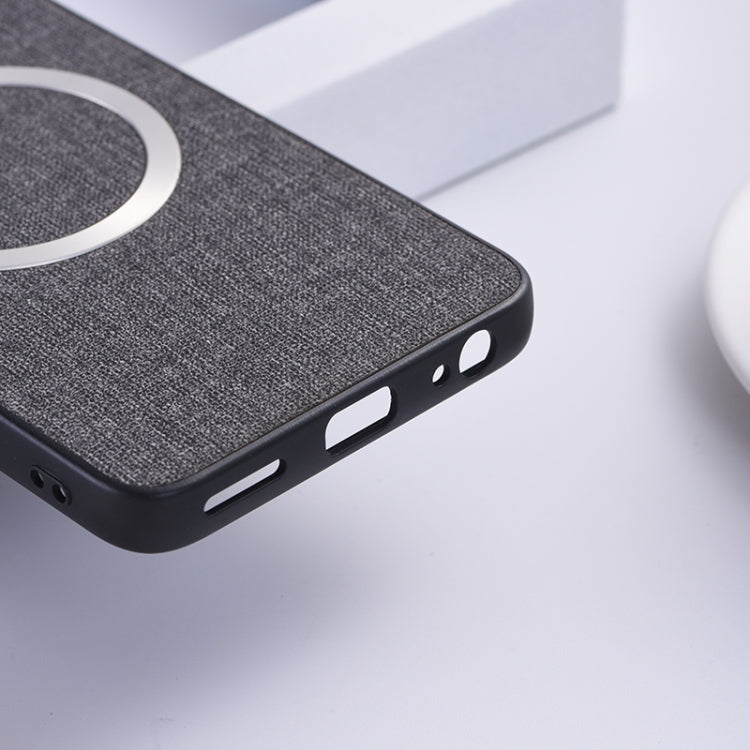For Motorola Moto G 5G 2024 CD Magsafe Magnetic Cloth Texture Phone Case(Grey)