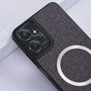 For Motorola Moto G 5G 2024 CD Magsafe Magnetic Cloth Texture Phone Case(Grey)
