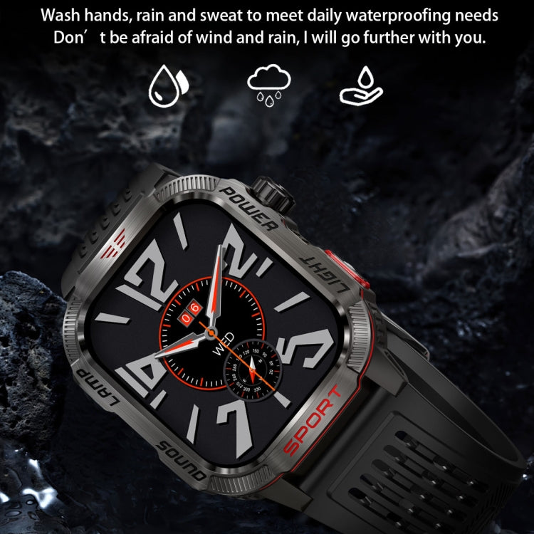 HT29 2.01 inch IPS Screen Triple Proof Smart Watch with Banknote Detector Light(Yellow)