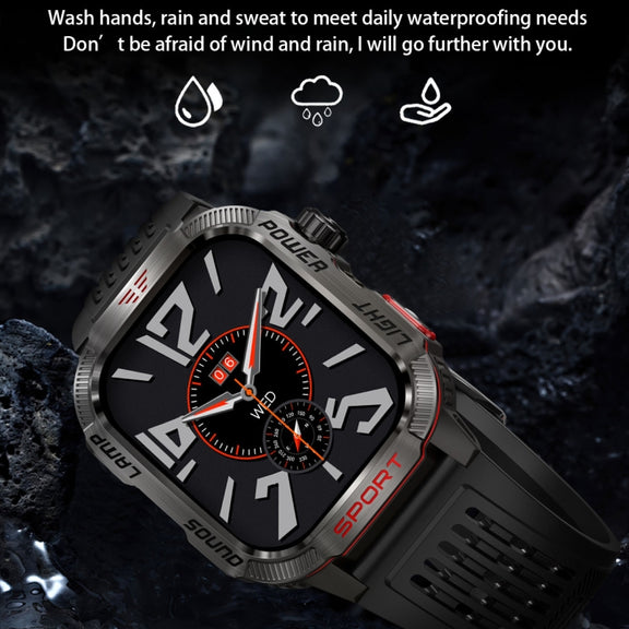 HT29 2.01 inch IPS Screen Triple Proof Smart Watch with Banknote Detector Light(Black)
