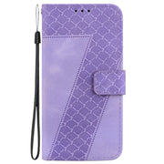 For Samsung Galaxy S25 5G Seven-shaped Embossed Leather Phone Case(Purple)