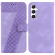 For Samsung Galaxy S25+ 5G Seven-shaped Embossed Leather Phone Case(Purple) - free shipping - PMC Jewellery - Order now!