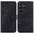 For Samsung Galaxy S25 Ultra 5G Seven-shaped Embossed Leather Phone Case(Black) - free shipping - PMC Jewellery - Order now!