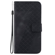 For Samsung Galaxy S25 Ultra 5G Seven-shaped Embossed Leather Phone Case(Black)