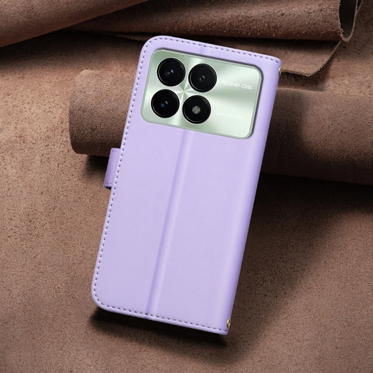 For Redmi K70 / K70 Pro Square Texture Leather Phone Case(Purple)