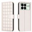 For Redmi K70 / K70 Pro Square Texture Leather Phone Case(Beige) - free shipping - PMC Jewellery - Order now!