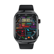 TK16 2.04 inch LCD Screen Silicone Strap Smart Watch Supports Wellness Tracking(Black)