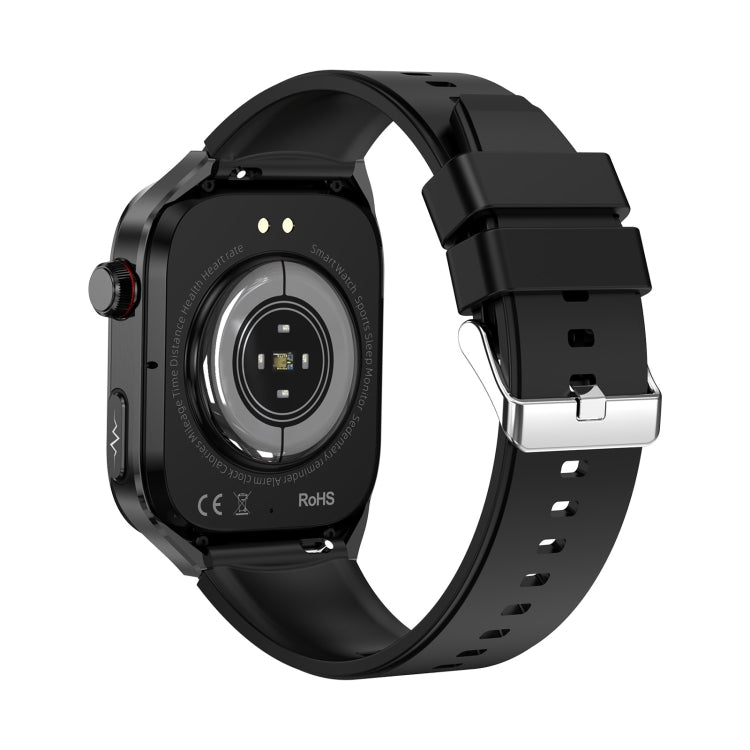 TK16 2.04 inch LCD Screen Silicone Strap Smart Watch Supports Wellness Tracking(Black)