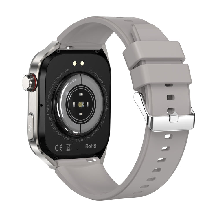 TK16 2.04 inch LCD Screen Silicone Strap Smart Watch Supports Wellness Tracking(Grey)