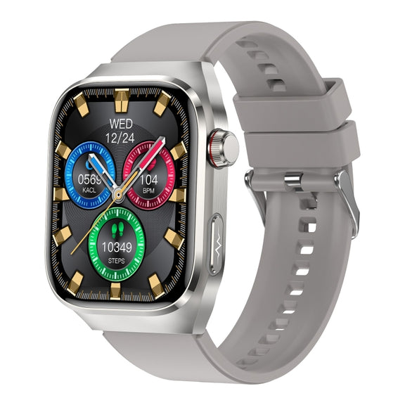 TK16 2.04 inch LCD Screen Silicone Strap Smart Watch Supports Wellness Tracking(Grey)