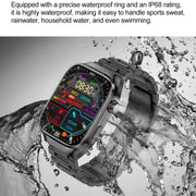 TK16 2.04 inch LCD Screen Silicone Strap Smart Watch Supports Wellness Tracking(Blue)