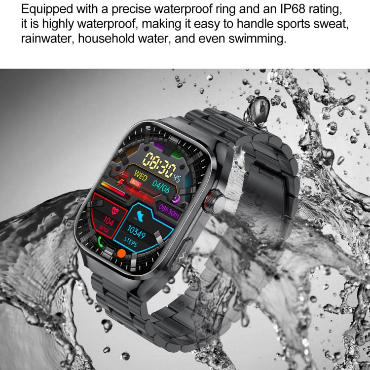 TK16 2.04 inch LCD Screen Silicone Strap Smart Watch Supports Wellness Tracking(Grey)