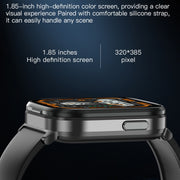 X9 1.85 inch Square Screen 2 in 1 Bluetooth Earphone Smart Watch(Black)