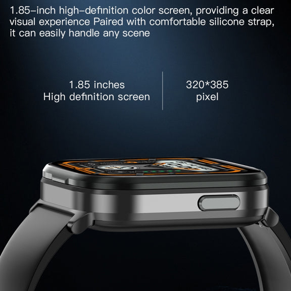 X9 1.85 inch Square Screen 2 in 1 Bluetooth Earphone Smart Watch(Black)
