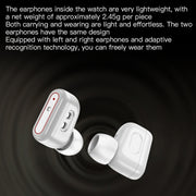 X9 1.85 inch Square Screen 2 in 1 Bluetooth Earphone Smart Watch(Black)