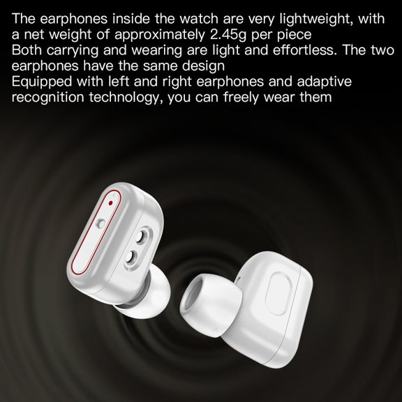 X9 1.85 inch Square Screen 2 in 1 Bluetooth Earphone Smart Watch(Black)