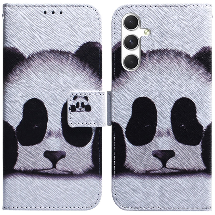 For Samsung Galaxy S25 5G Coloured Drawing Flip Leather Phone Case(Panda)