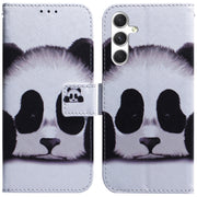 For Samsung Galaxy S25 5G Coloured Drawing Flip Leather Phone Case(Panda)