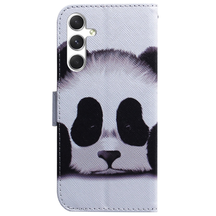 For Samsung Galaxy S25 5G Coloured Drawing Flip Leather Phone Case(Panda)