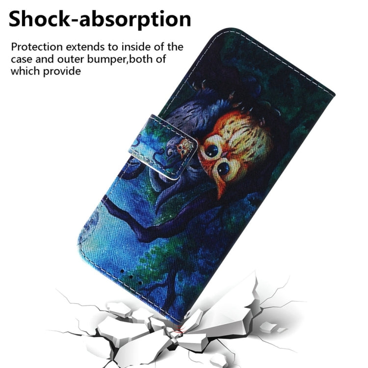 For Samsung Galaxy S25+ 5G Coloured Drawing Flip Leather Phone Case(Oil Painting Owl)