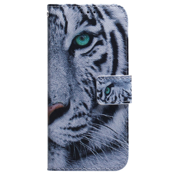 For Samsung Galaxy S25+ 5G Coloured Drawing Flip Leather Phone Case(Tiger)