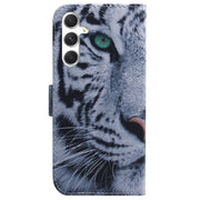 For Samsung Galaxy S25+ 5G Coloured Drawing Flip Leather Phone Case(Tiger)