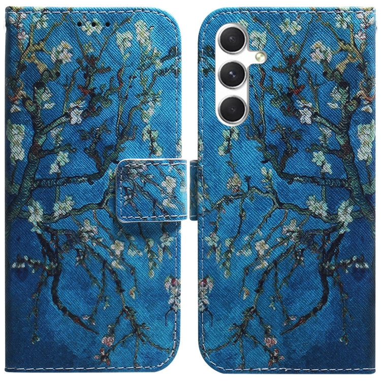 For Samsung Galaxy S25+ 5G Coloured Drawing Flip Leather Phone Case(Apricot)
