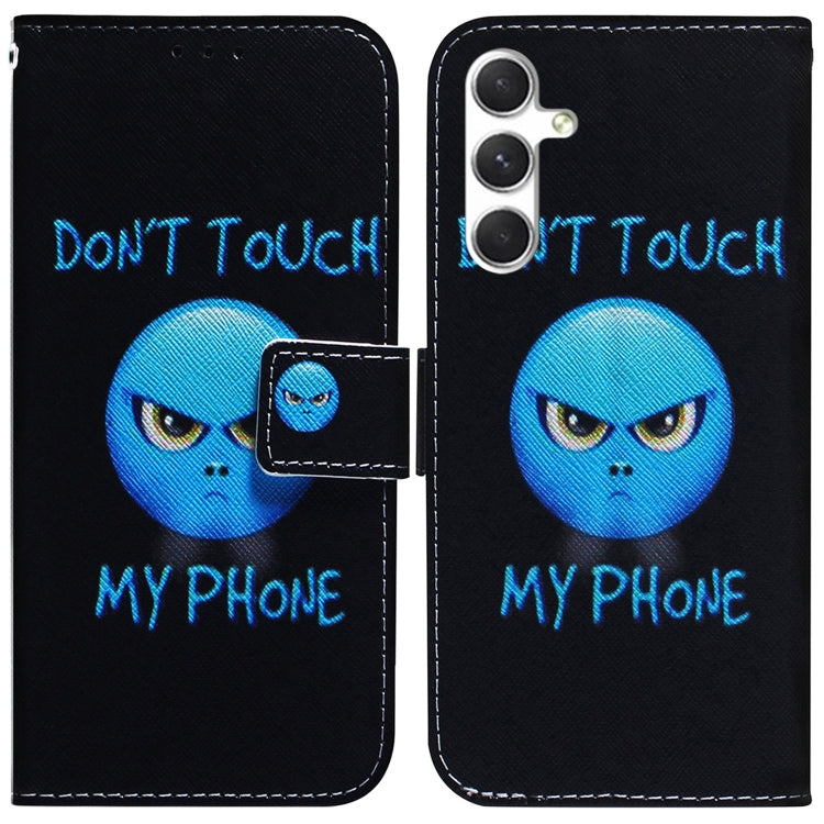 For Samsung Galaxy S25+ 5G Coloured Drawing Flip Leather Phone Case(Anger)