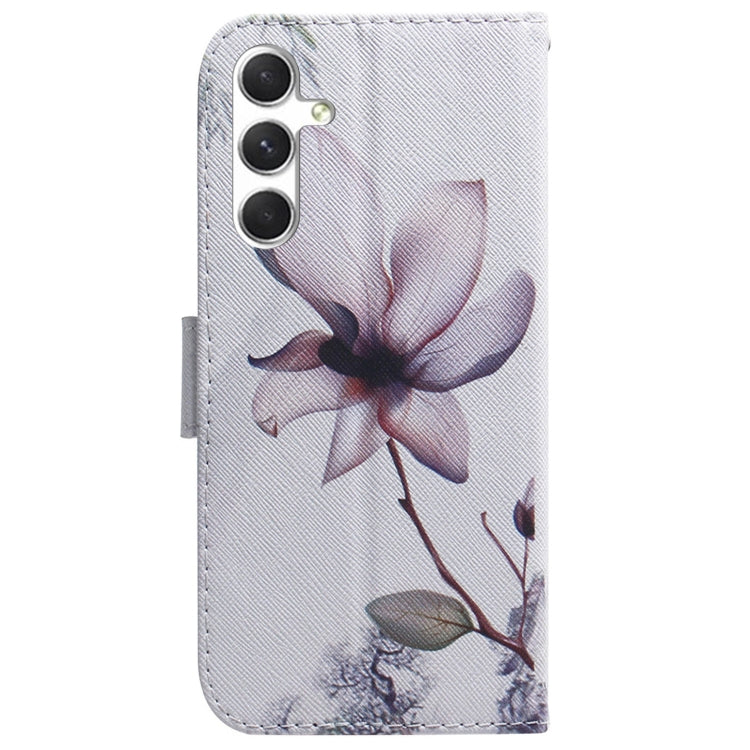 For Samsung Galaxy S25+ 5G Coloured Drawing Flip Leather Phone Case(Magnolia)