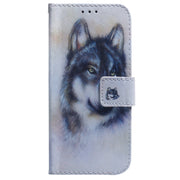 For Samsung Galaxy S25 Ultra 5G Coloured Drawing Flip Leather Phone Case(White Wolf)