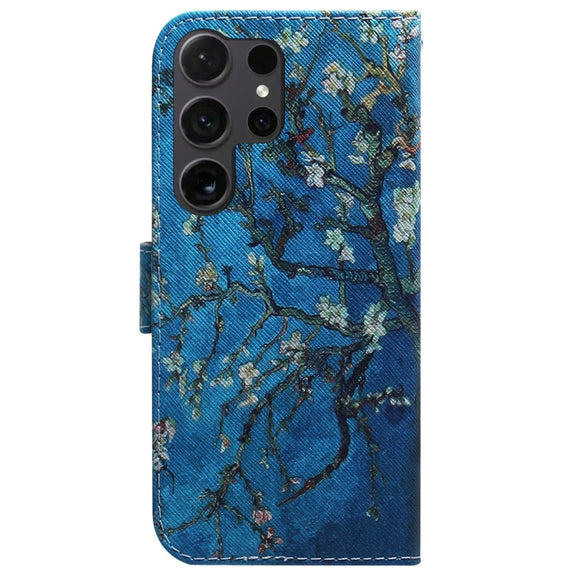 For Samsung Galaxy S25 Ultra 5G Coloured Drawing Flip Leather Phone Case(Apricot)