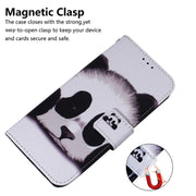 For Samsung Galaxy S25 Ultra 5G Coloured Drawing Flip Leather Phone Case(Panda)