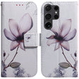 For Samsung Galaxy S25 Ultra 5G Coloured Drawing Flip Leather Phone Case(Magnolia) - Galaxy S25 Ultra 5G Cases by PMC Jewellery | Online Shopping South Africa | PMC Jewellery | Buy Now Pay Later Mobicred
