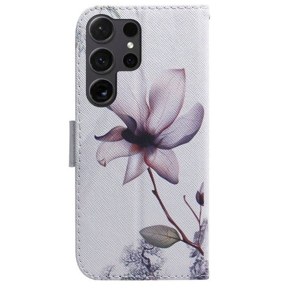 For Samsung Galaxy S25 Ultra 5G Coloured Drawing Flip Leather Phone Case(Magnolia)