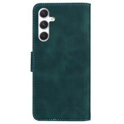 For Samsung Galaxy S25+ 5G Skin Feel Pure Color Flip Leather Phone Case(Green)