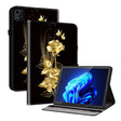 For itel Pad One 10.1 Crystal Texture Painted Leather Smart Tablet Case(Gold Butterfly Rose) - Others by PMC TechLife | Online Shopping South Africa | PMC TechLife | Buy Now Pay Later Mobicred