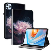 For itel VistaTab 30 Crystal Texture Painted Leather Smart Tablet Case(Purple Peony)