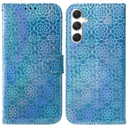 For Samsung Galaxy S25 5G Colorful Magnetic Buckle Leather Phone Case(Blue)