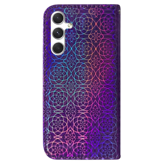 For Samsung Galaxy S25 5G Colorful Magnetic Buckle Leather Phone Case(Purple)
