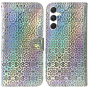 For Samsung Galaxy S25 5G Colorful Magnetic Buckle Leather Phone Case(Silver)