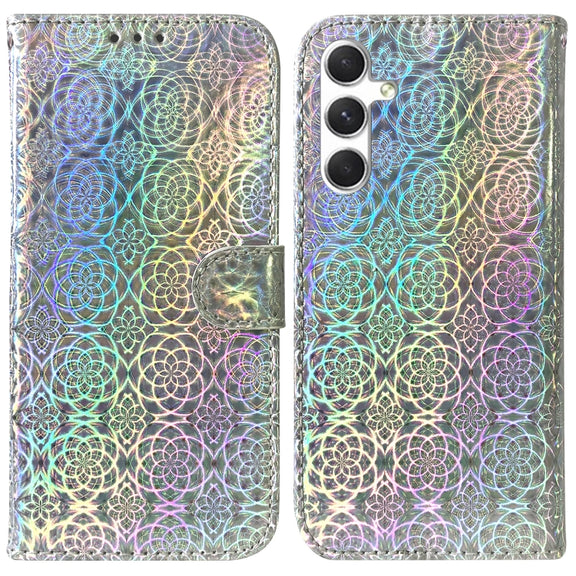 For Samsung Galaxy S25 5G Colorful Magnetic Buckle Leather Phone Case(Silver)